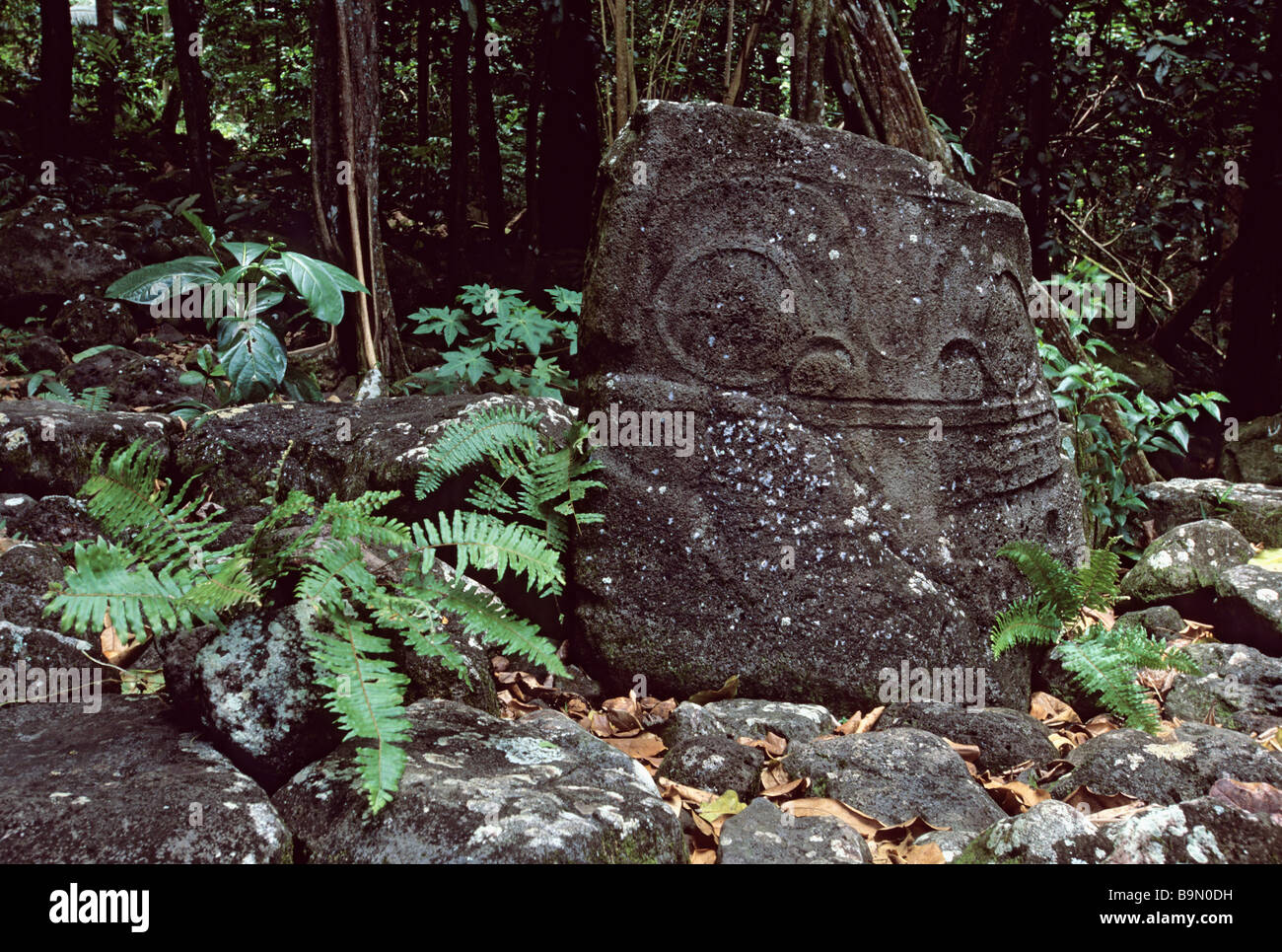 Hiva oa tiki hires stock photography