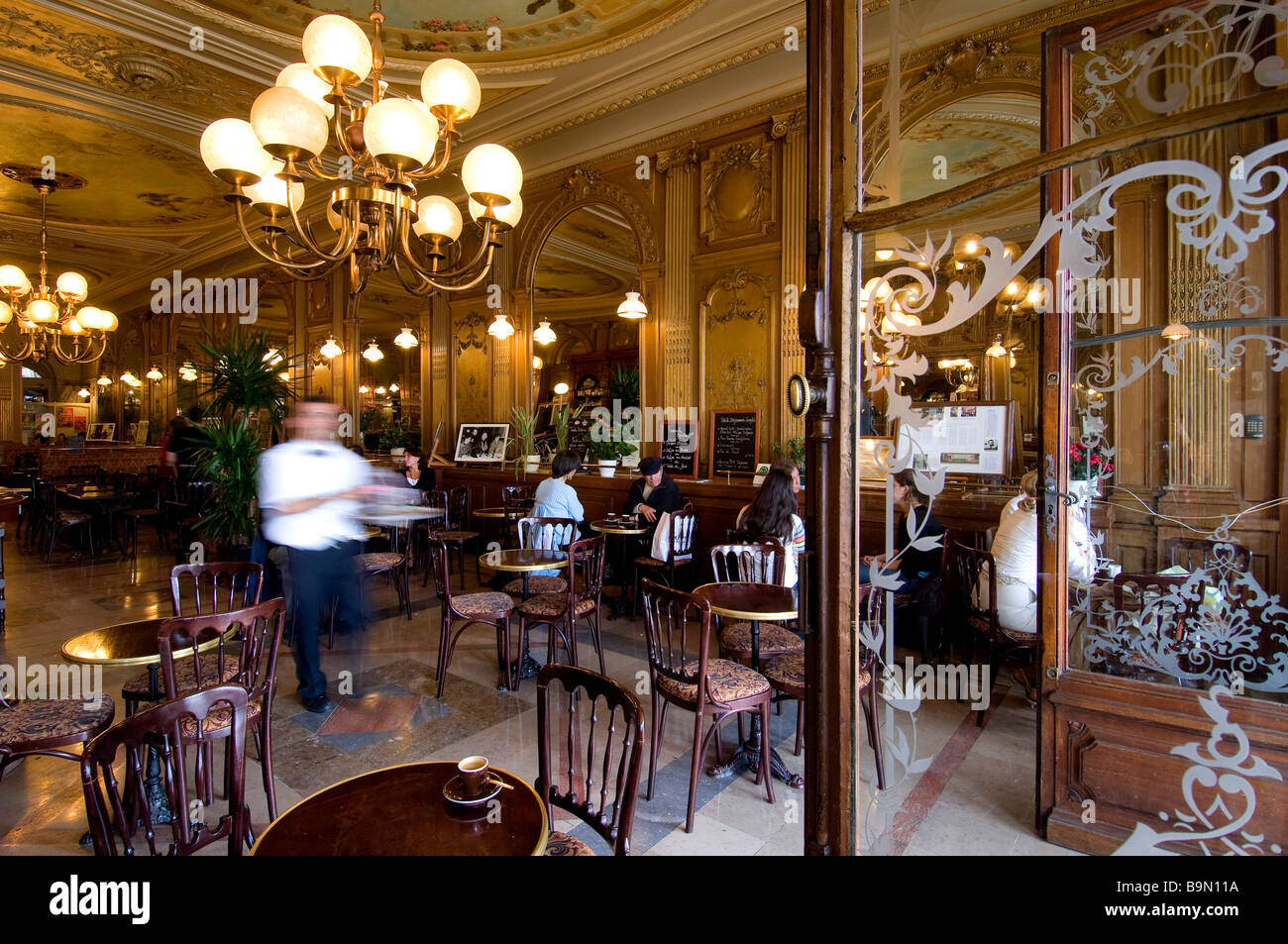 France, Charente Maritime, La Rochelle, the Cafe de la Paix (19th Stock