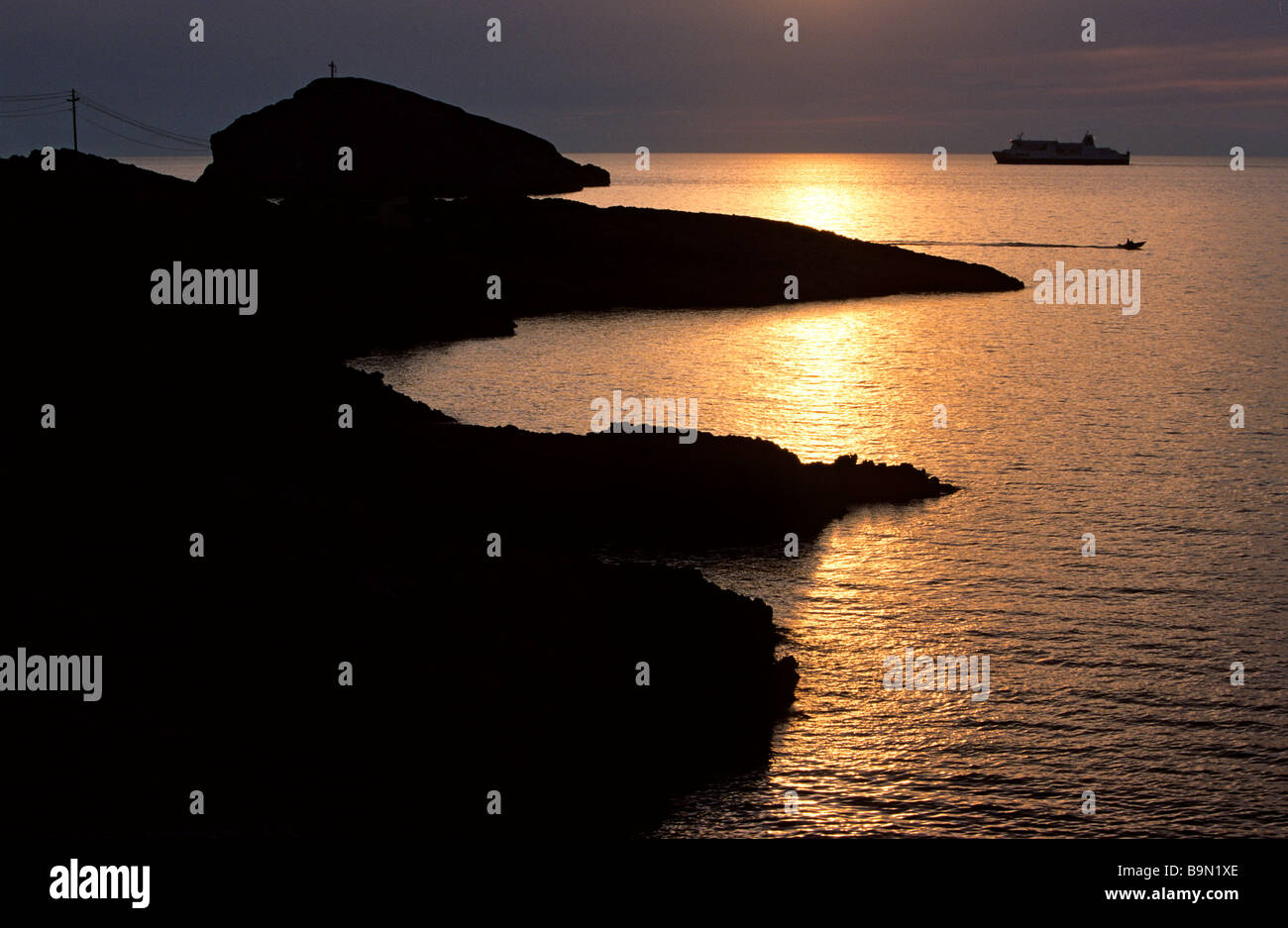 France, Bouches du Rhone, Marseille, Cap Croisette, Goudes road, Tiboulen island Stock Photo