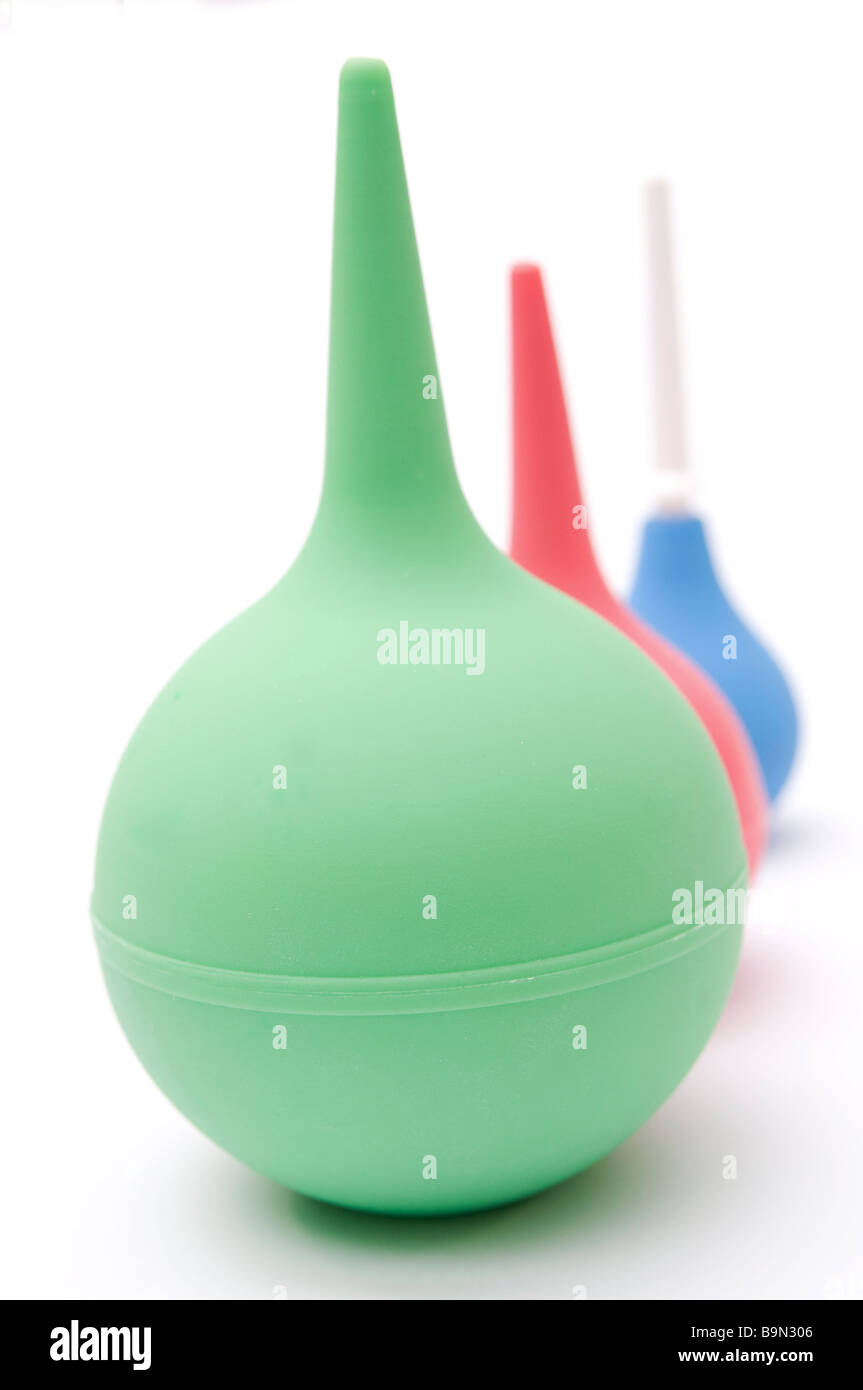 Enemas isolated on a white background Stock Photo Alamy