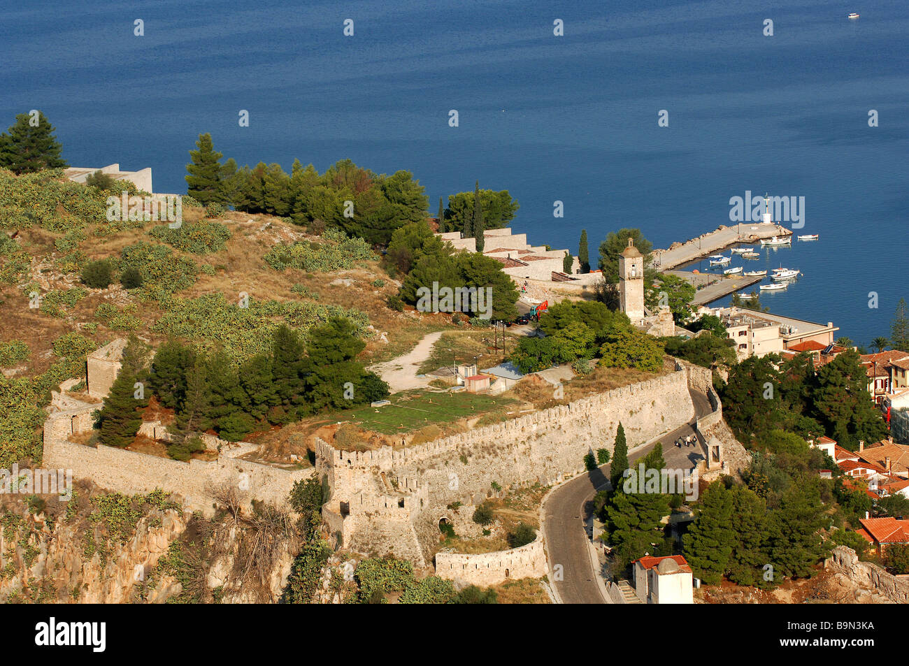 Greece, Peloponnese, Nafplion, Akronafplia Stock Photo