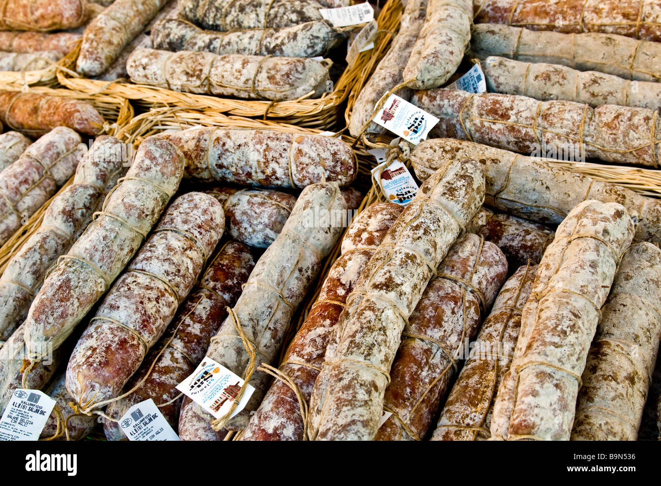 Modena flavors pork sausages Stock Photo Alamy