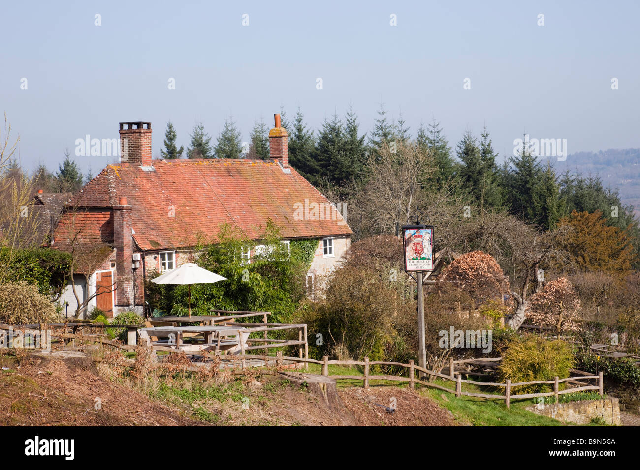 The Duke of Cumberland old country pub in hamlet in South Downs National Park, Henley, near Midhurst, West Sussex, England, UK Stock Photo