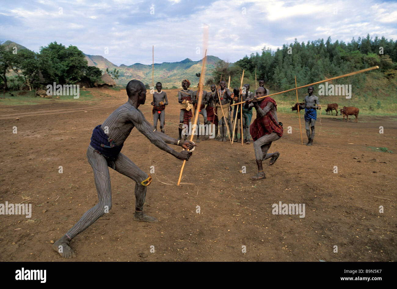 Donga stick fighting hi-res stock photography and images - Alamy