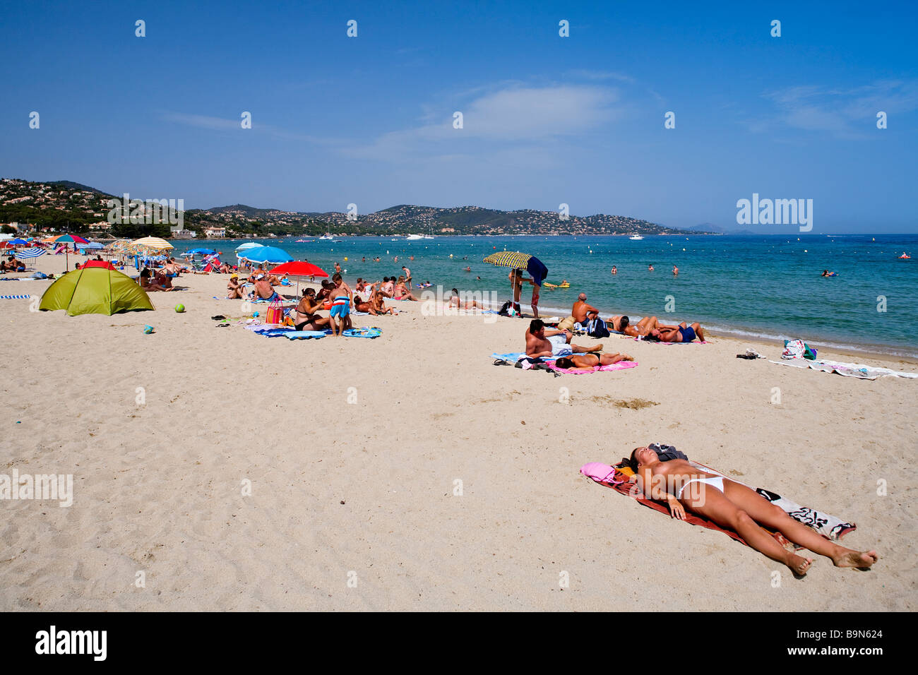 France, Var, Sainte Maxime, the beach of Nartelle Stock Photo - Alamy