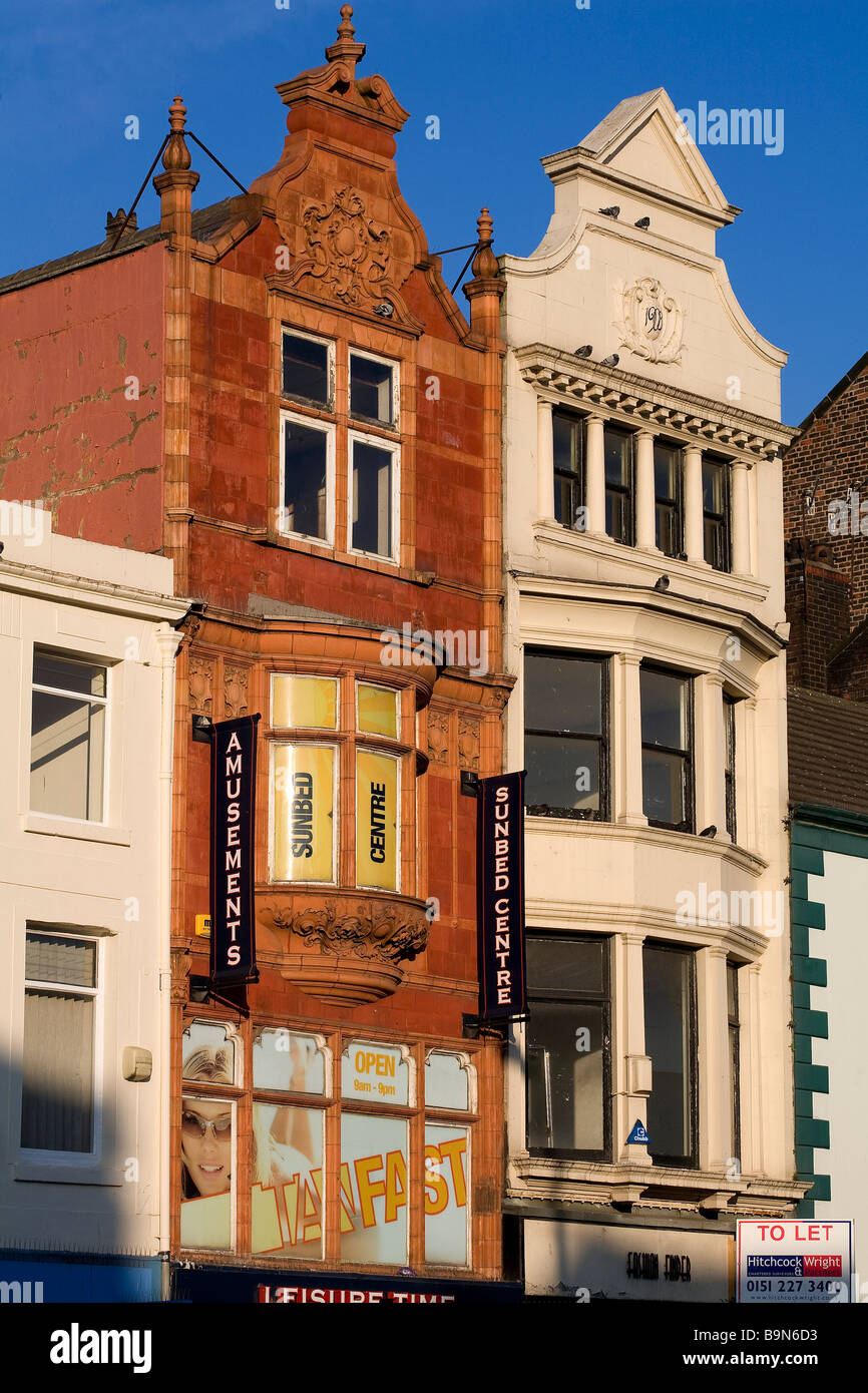 United Kingdom, Liverpool, Ranelagh Street, pediments Stock Photo