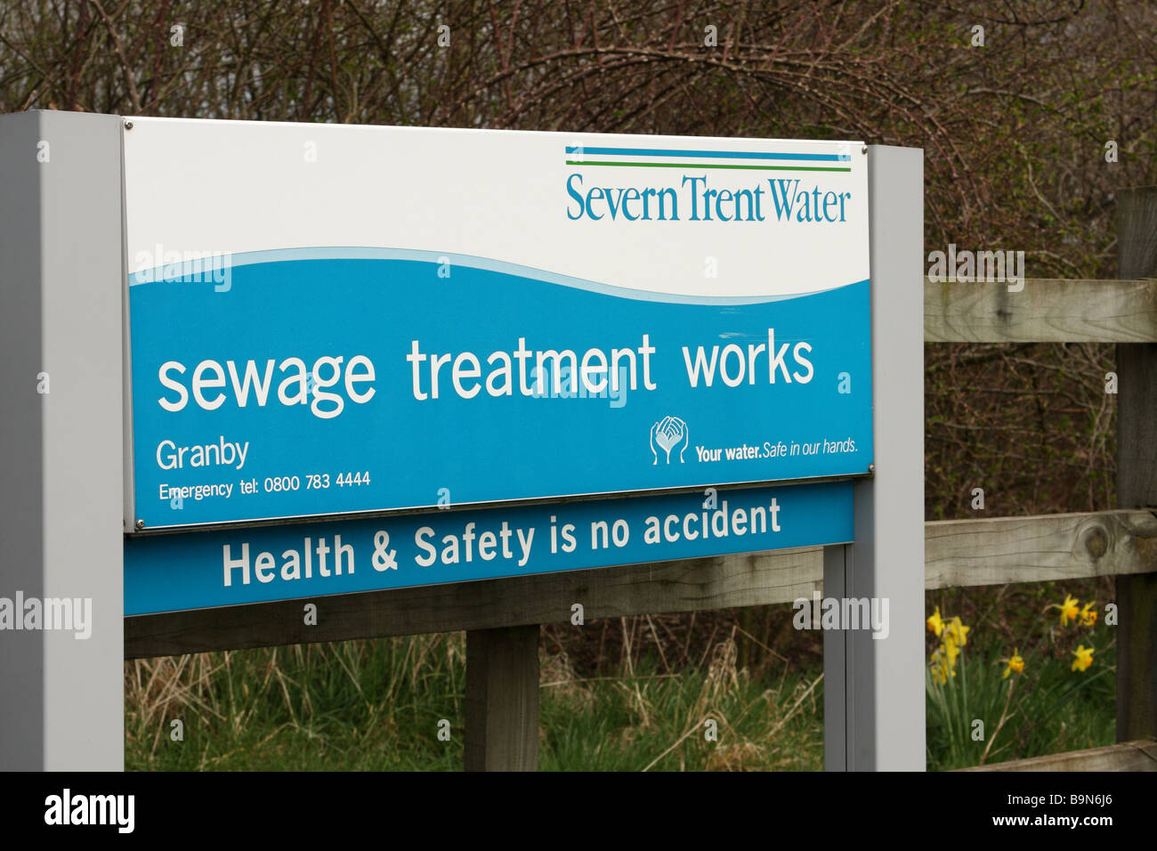 Severn Trent Water sewage treatment works. Stock Photo