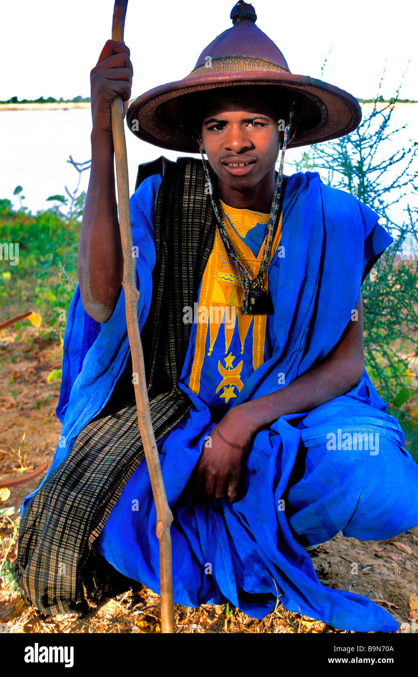 Mali, Mopti region, Sofara, Falu shepherd Stock Photo