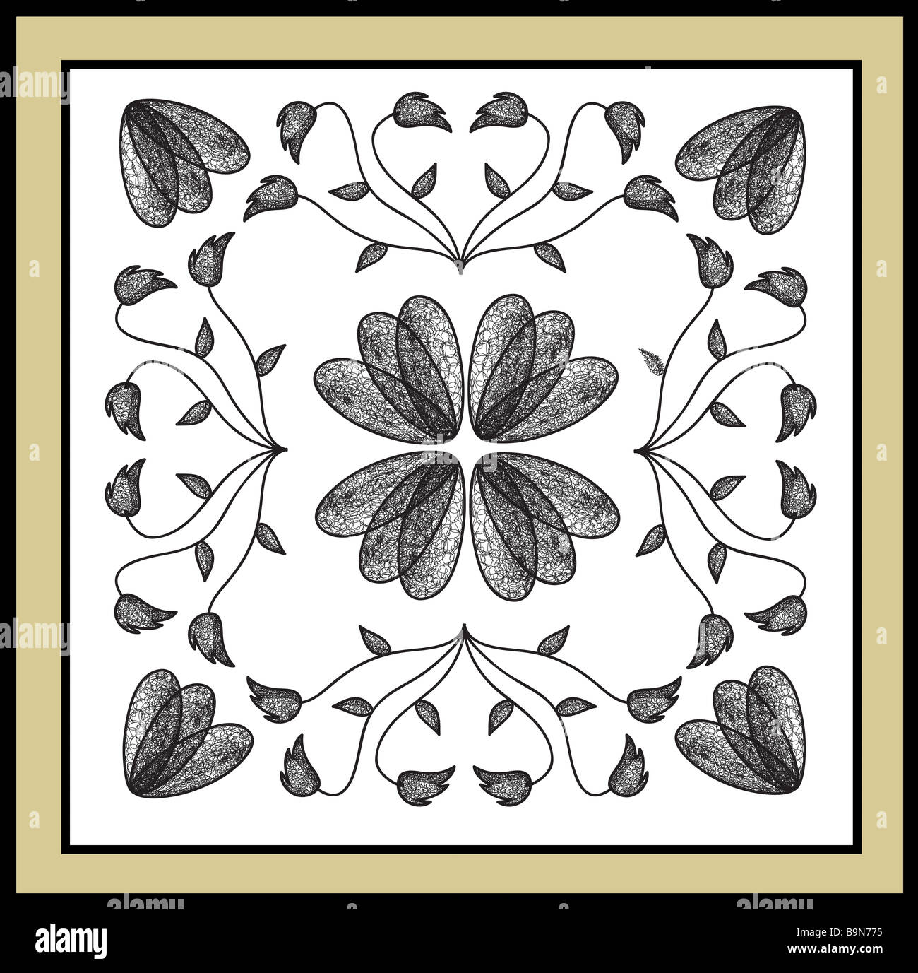 Vintage Floral Design Stock Photo - Alamy