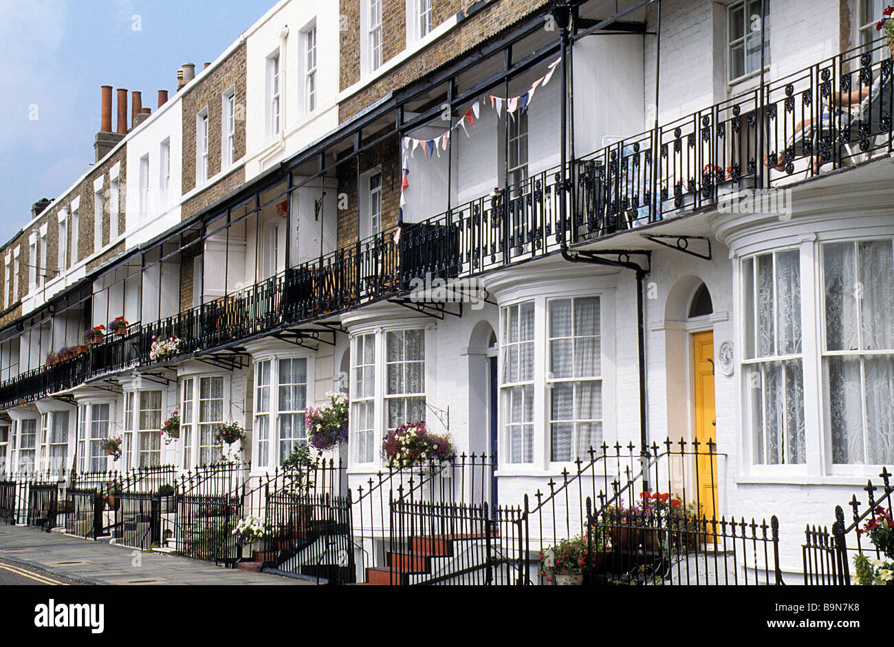 Ramsgate, Kent. Houses in Spencer Square, West Cliff Stock Photo Alamy