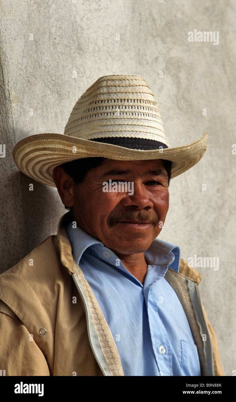 Venezuela, Merida State, Los Nevados, portrait of a Andes peasant Stock Photo