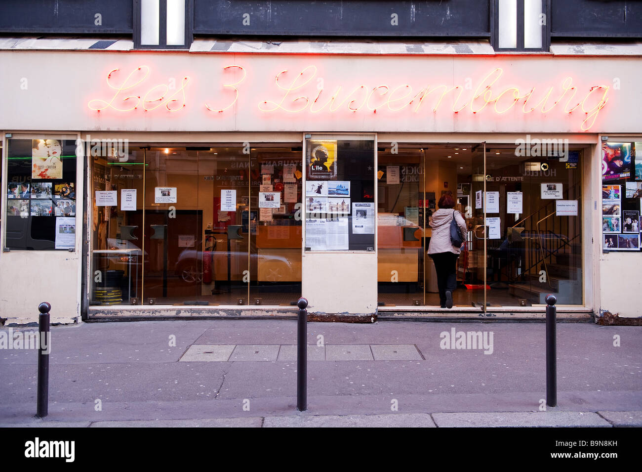 France, Paris, the 3 Luxembourg movie theater in the Rue Monsieur Le ...