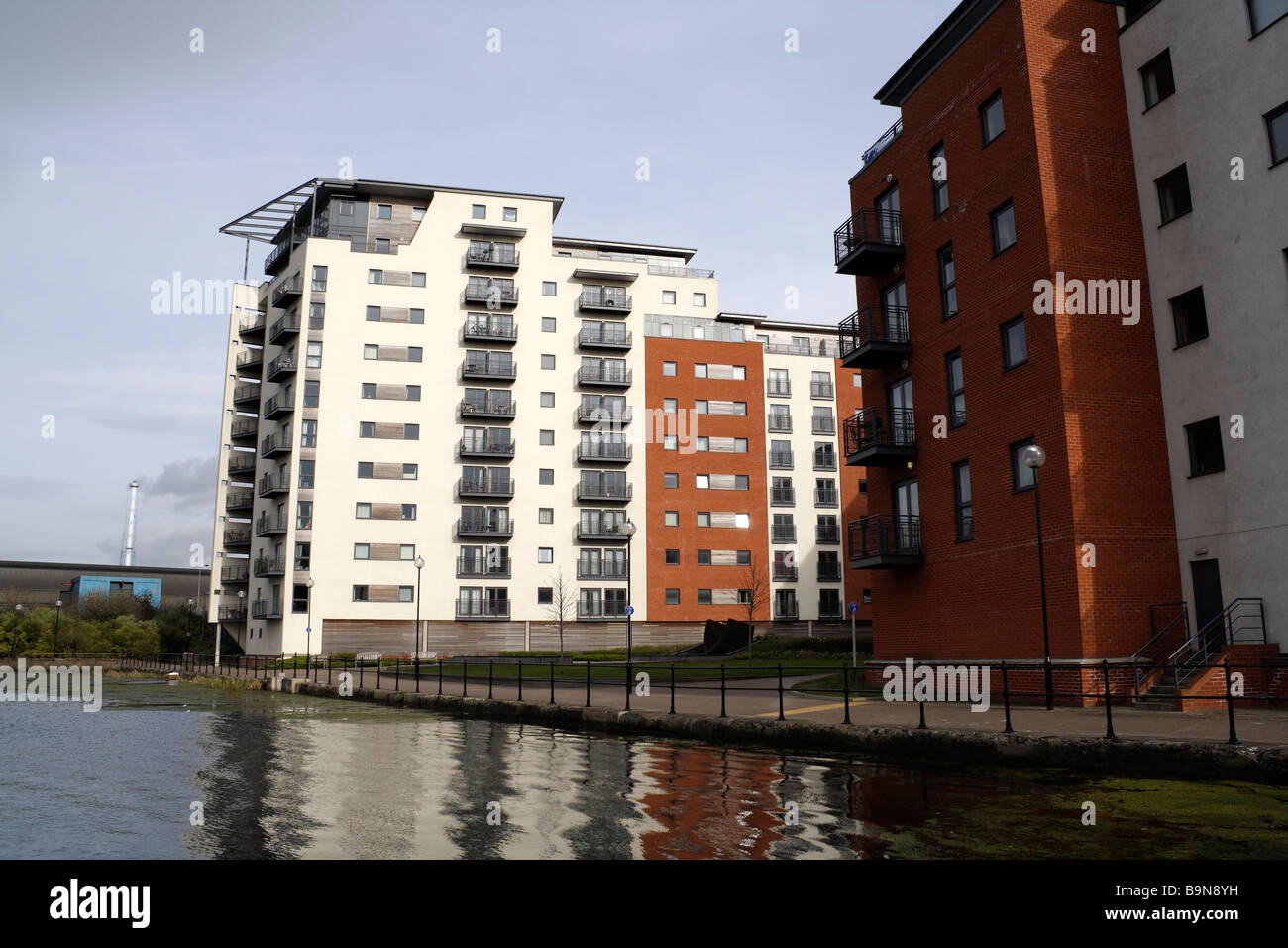Modern Flats Apartments in the Water Quarter, Atlantic Wharf, Cardiff bay Wales UK. Modern