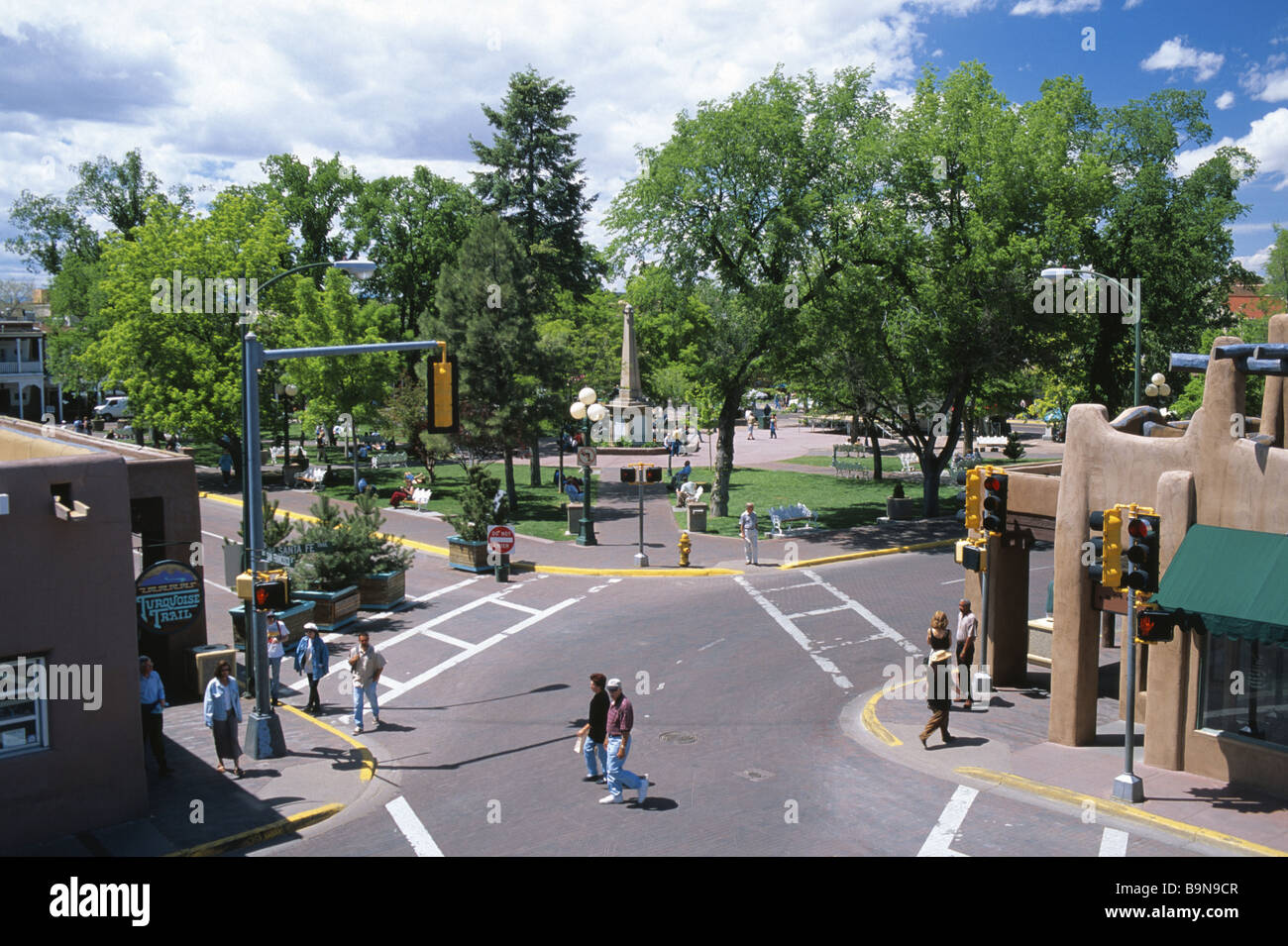 The Plaza in Santa Fe New Mexico USA Stock Photo - Alamy