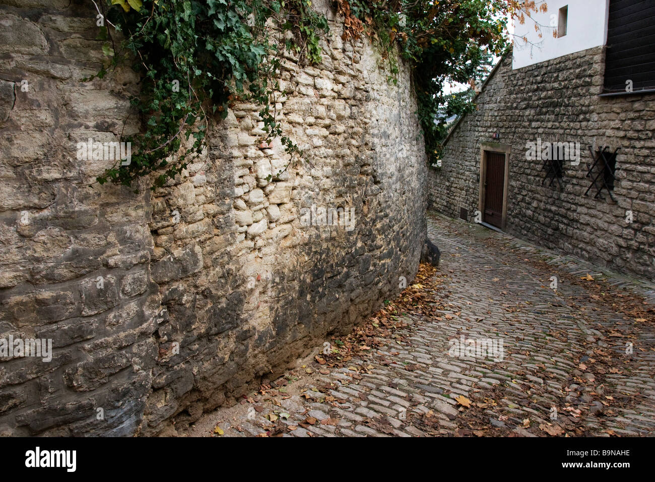 Ruthardka street view in autumn, Khutna Hora, Czech republic. Stock Photo