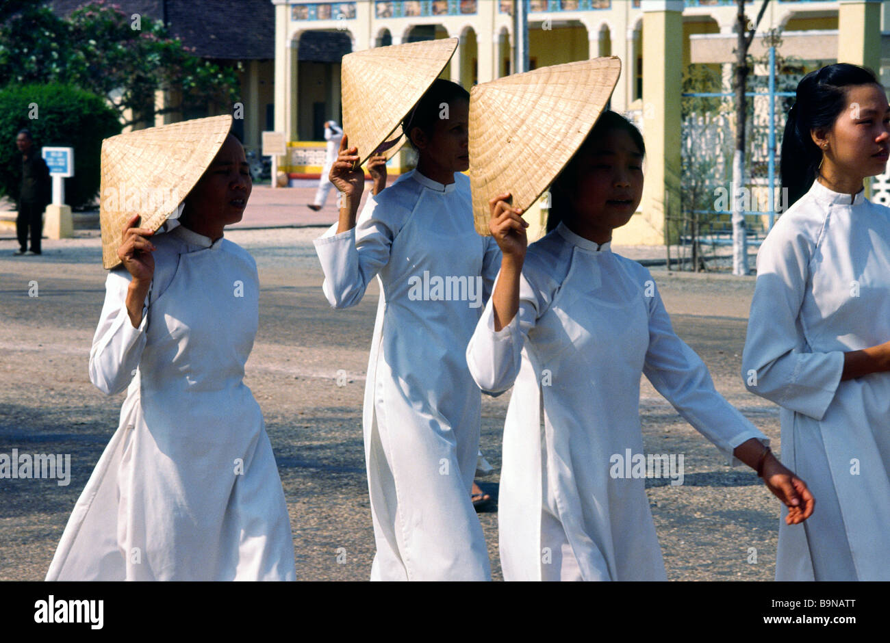Vietnam, Tay Ninh Province, the Holy See of Caodaism temple near Tay ...