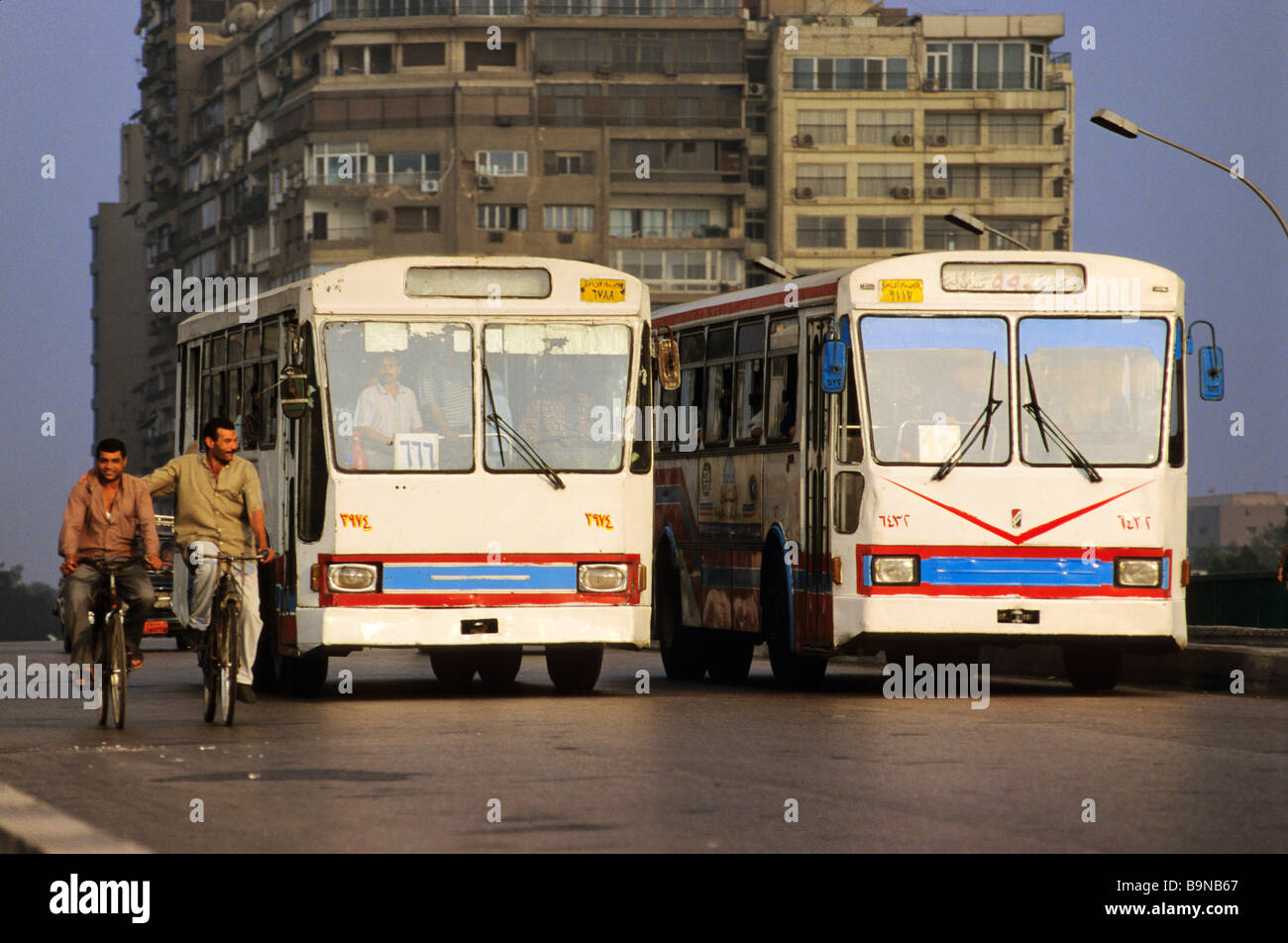 Egypt, Cairo, buses Stock Photo Alamy