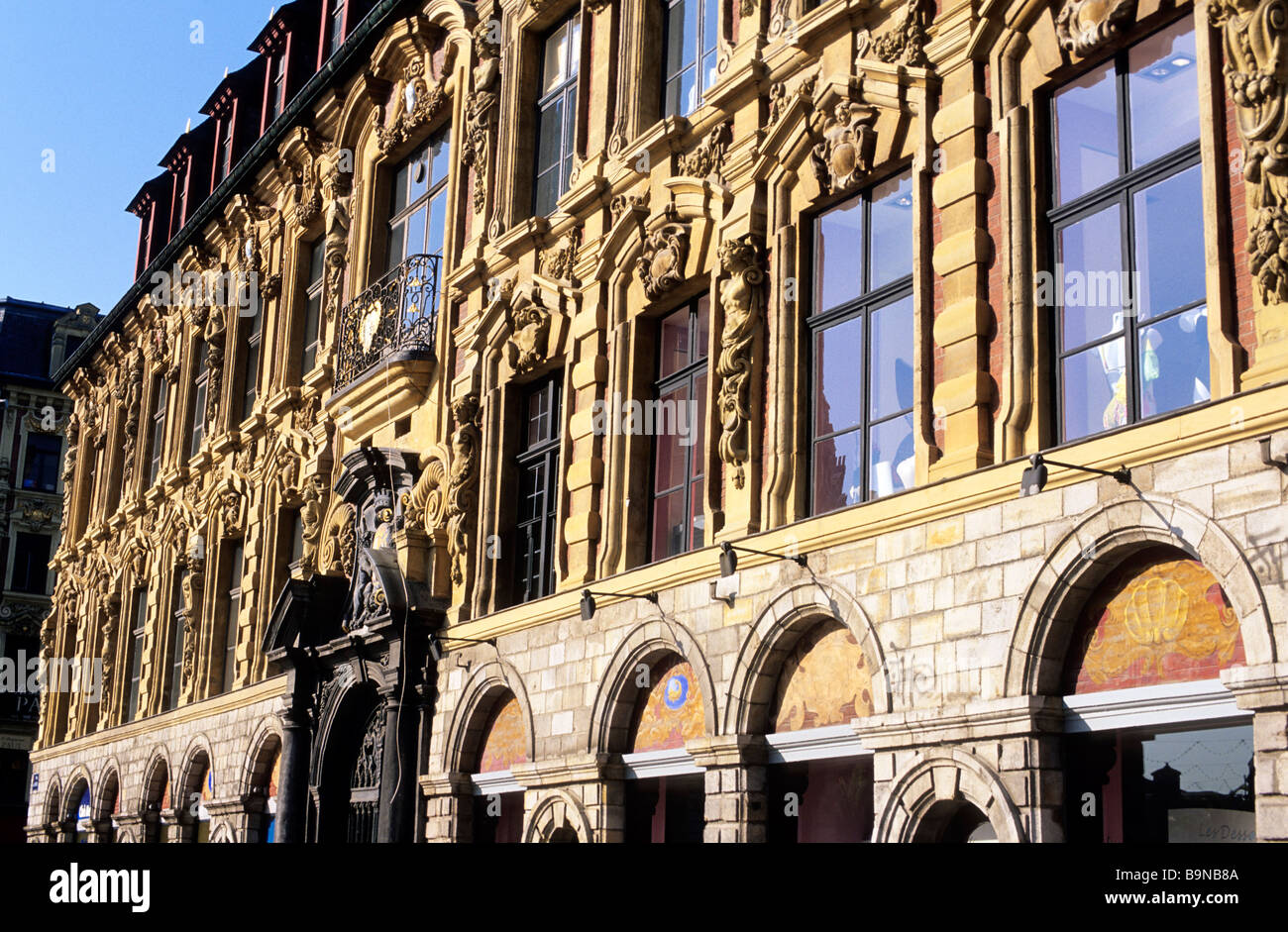 France Nord Lille Vieux Lille Old Town Vieille Bourse Former Stock Market Stock Photo Alamy