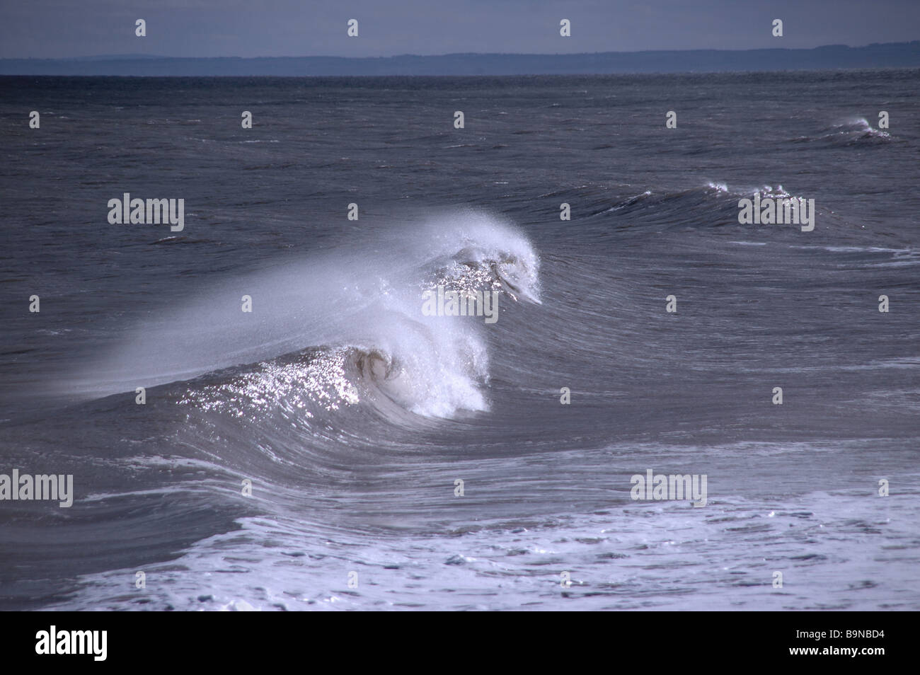 Rolling breakers of the North Sea. Stock Photo