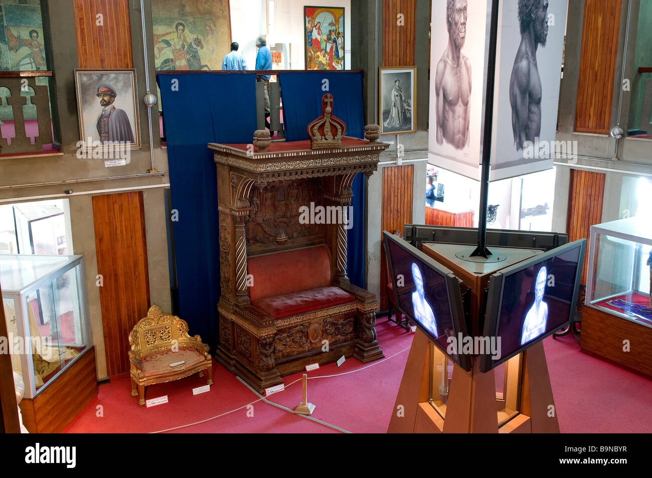 Ethiopia, Addis Ababa, the National Museum, the throne of Emperor Haile Selassie Stock Photo