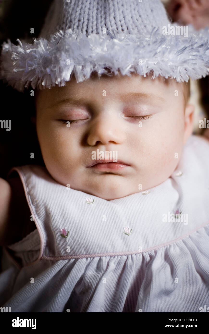 Baby girl sleeping Stock Photo Alamy