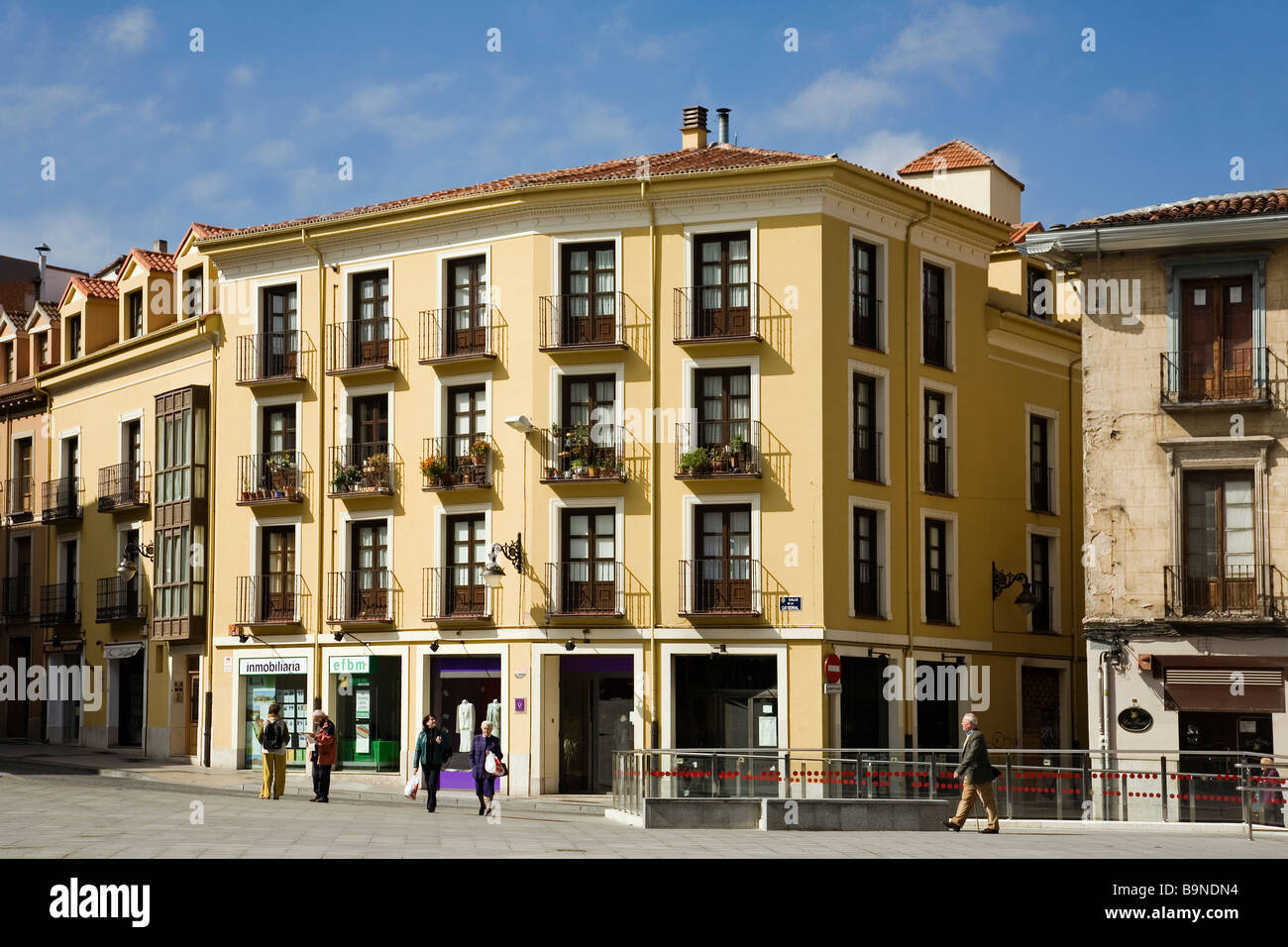 Buildings in the Plaza de la Libertad Valladolid Castilla Leon Spain Stock Photo