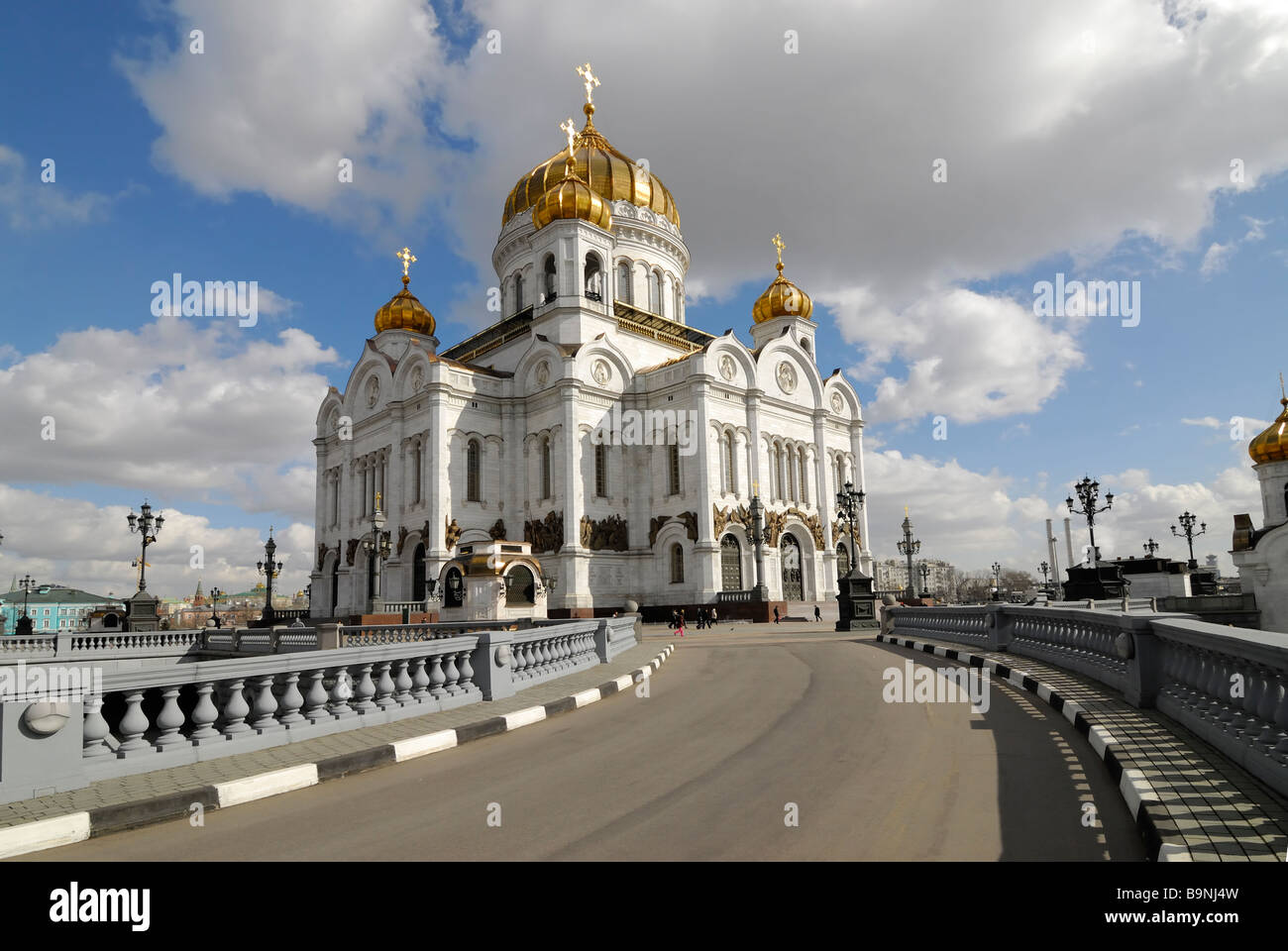 Building of the Cathedral of Christ the Saviour Moscow Russia Stock Photo