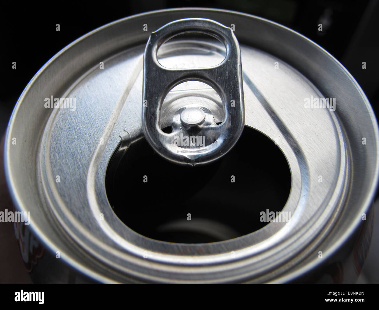 Top of ring pull drinks can Stock Photo