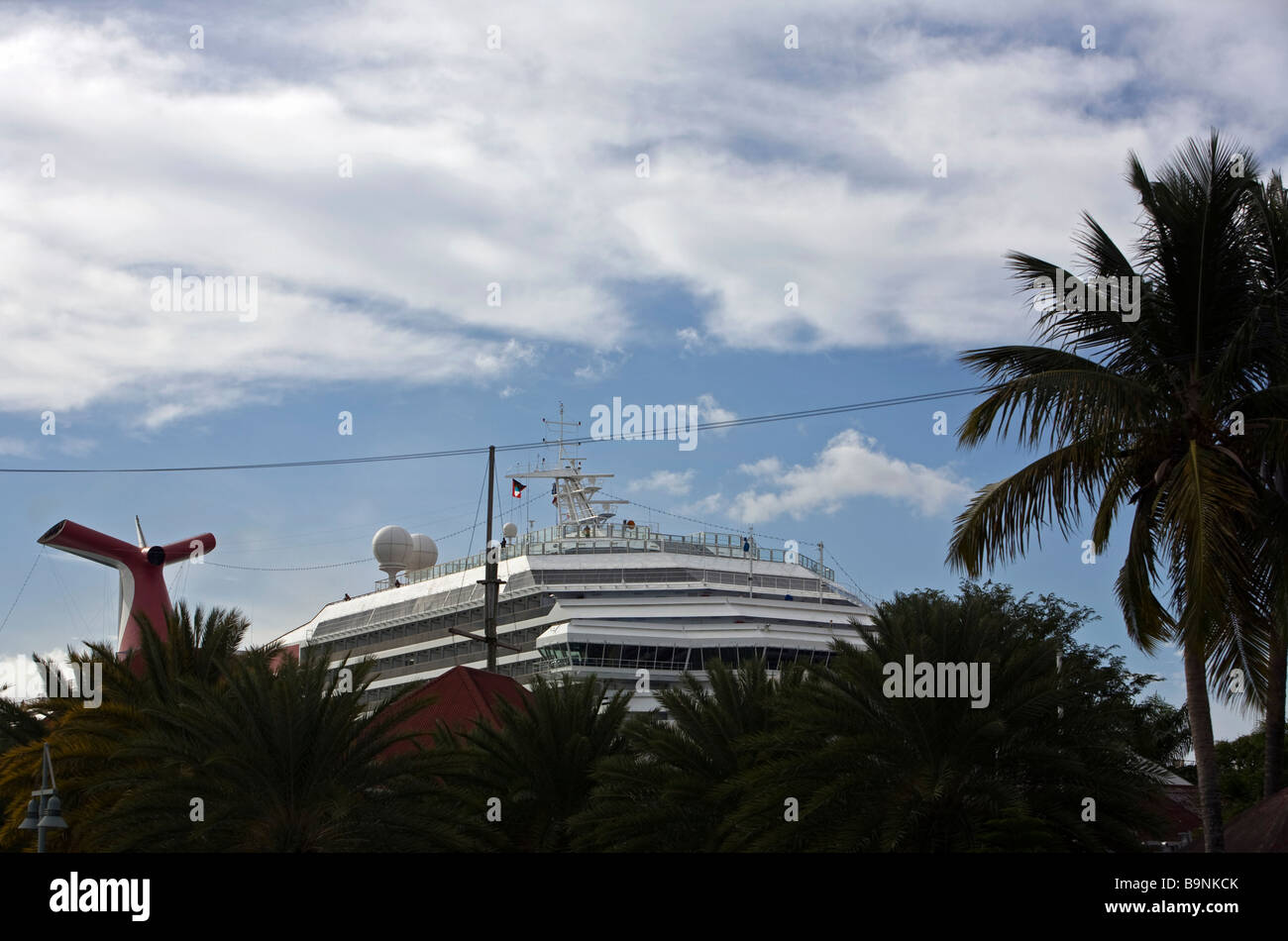 Cruise ship, Carnival Freedom, in port at St Johns Antigua Stock Photo