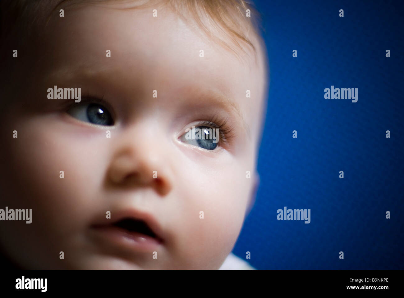 Close up of baby's face Stock Photo