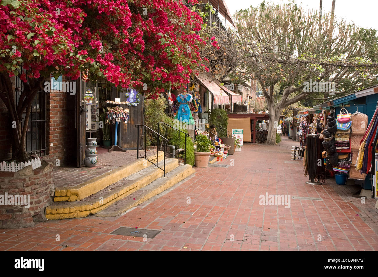 A view of Olvera Street, Los Angeles, California Stock Photo
