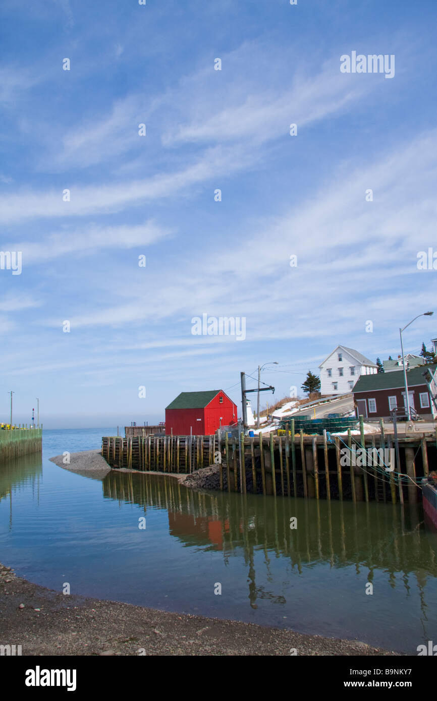 View of the harbour - Hall's Harbour, Nova Scotia, Canada. Stock Photo