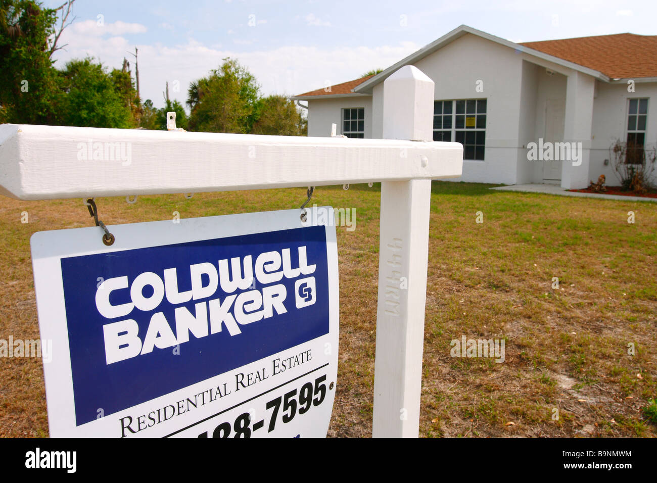 a foreclosure foreclosed bank owned house for sale in Florida Stock Photo
