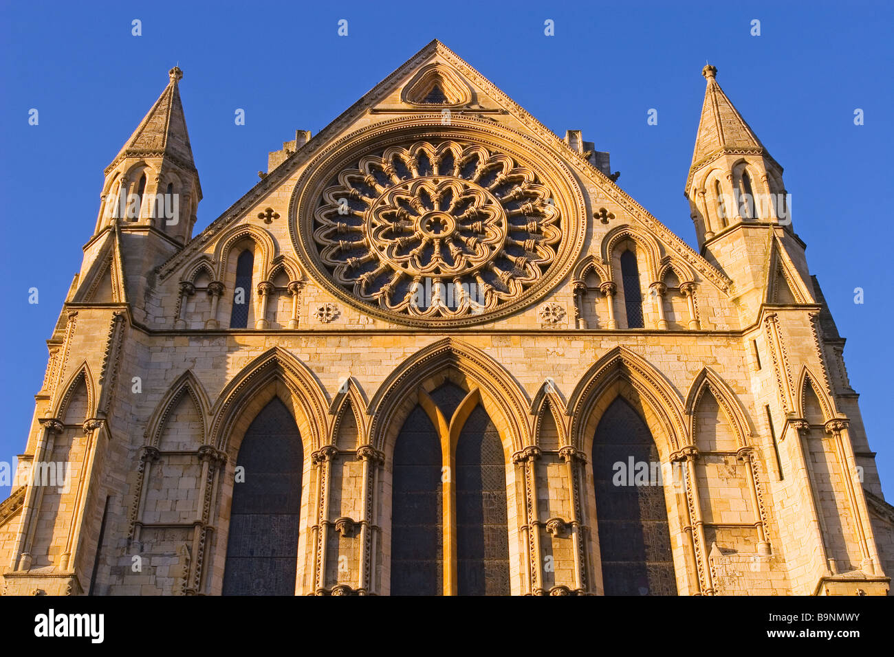 The famous Rose Window in the South Transept of York Minster Gothic