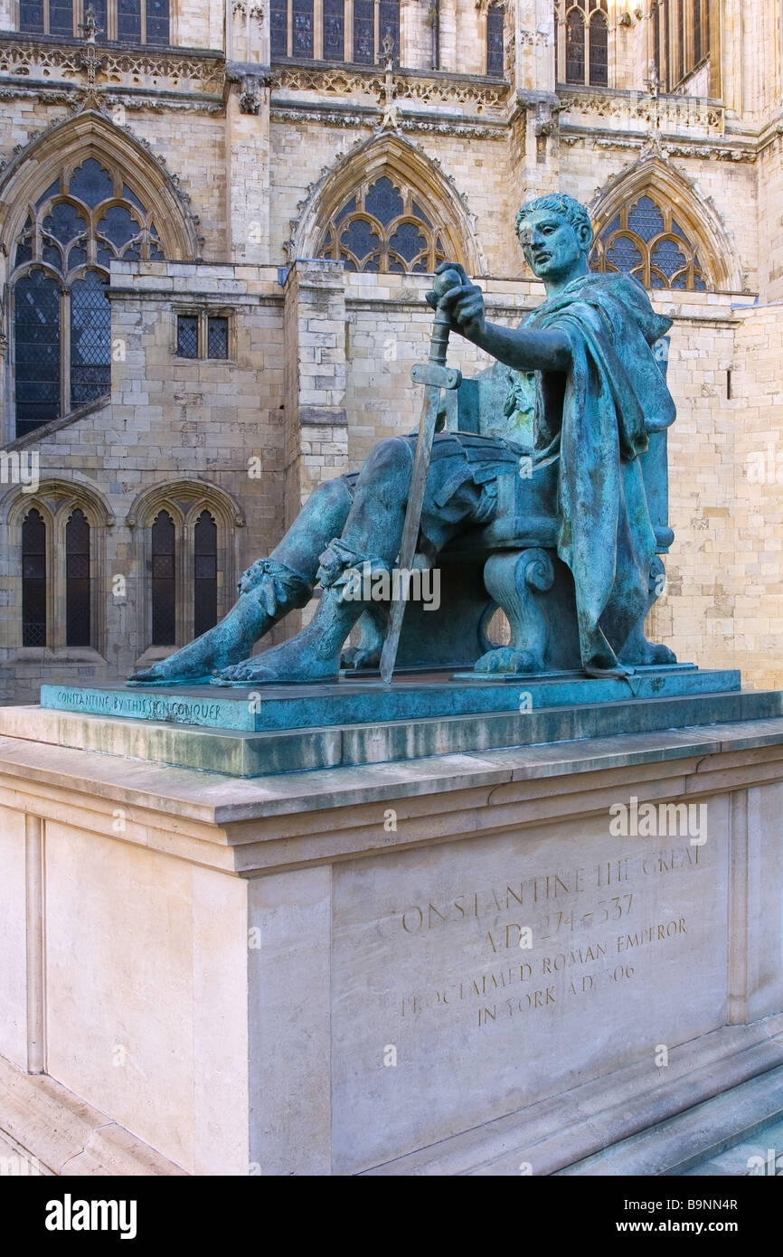 The statue of Constantine the Great outside York Minster Gothic