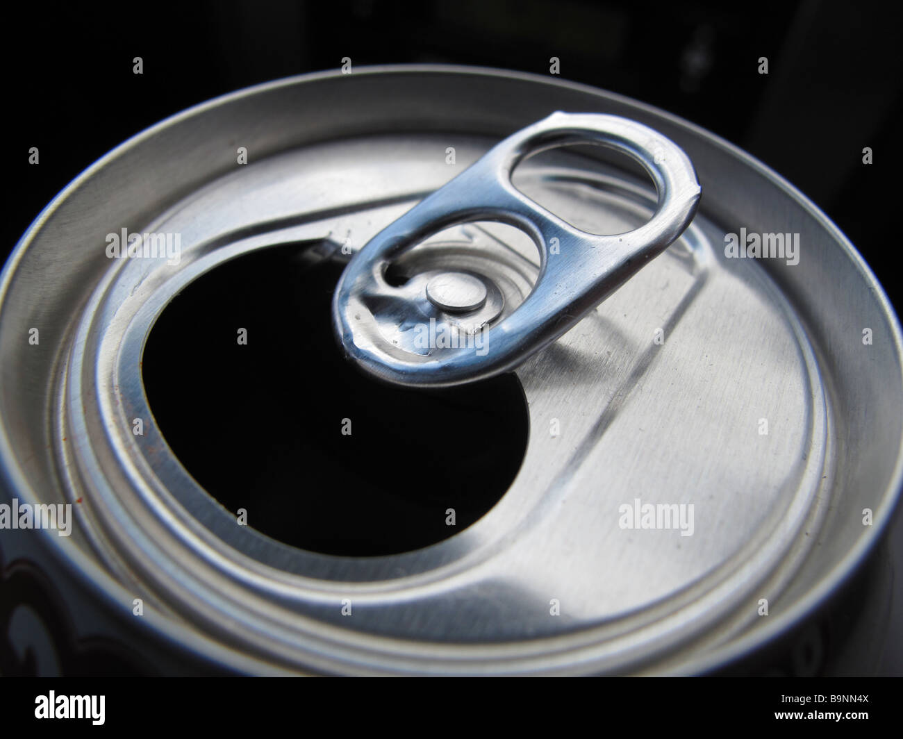 Top of ring pull drinks can Stock Photo