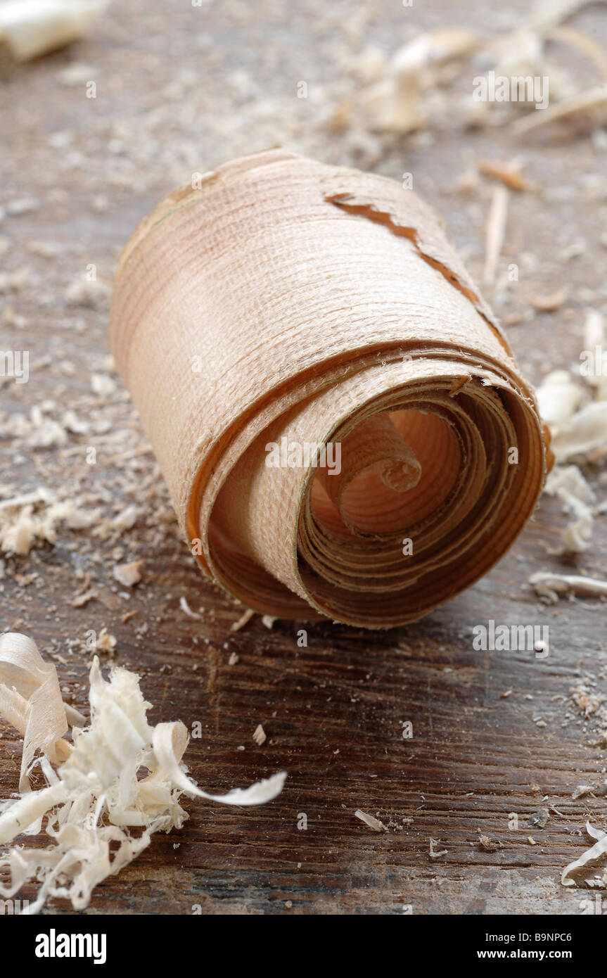 wood shaving shavings Stock Photo Alamy