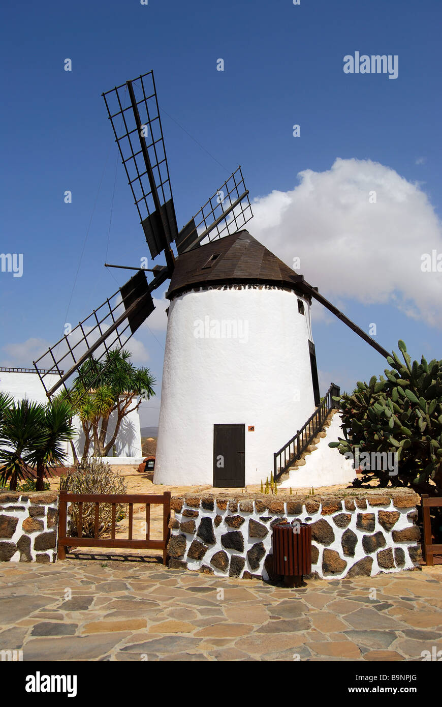 Traditional windmill, Centro de Artesania Molino de Antigua, Antigua, Fuerteventura, Canary islands, Spain Stock Photo