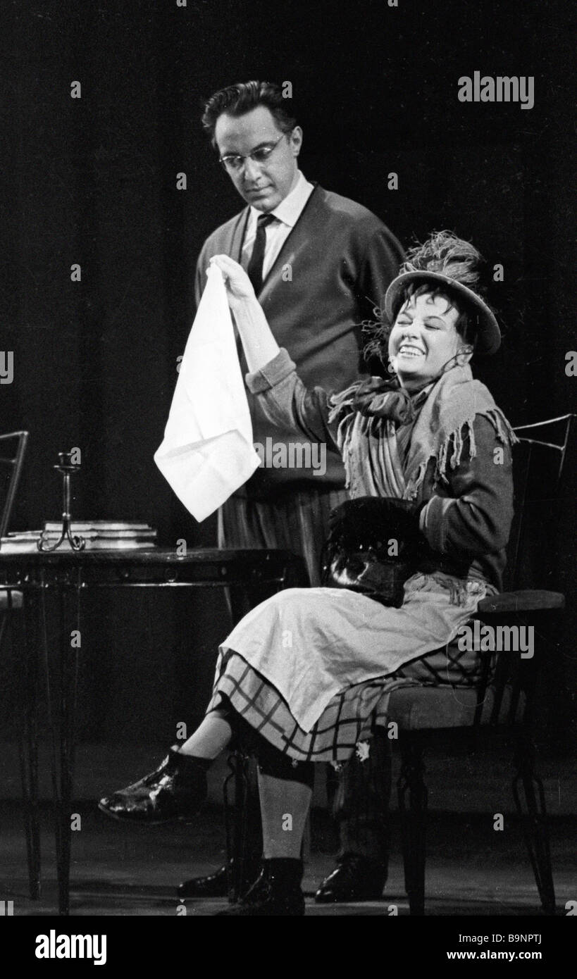 Prof Higgins Tatiana Shmyga right as Eliza Doolittle and Georgy Griner left as ...