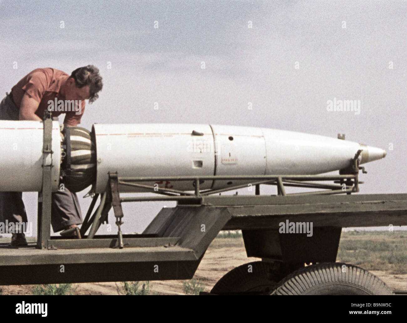 Docking the cone and airframe of meteorological rocket Stock Photo Alamy