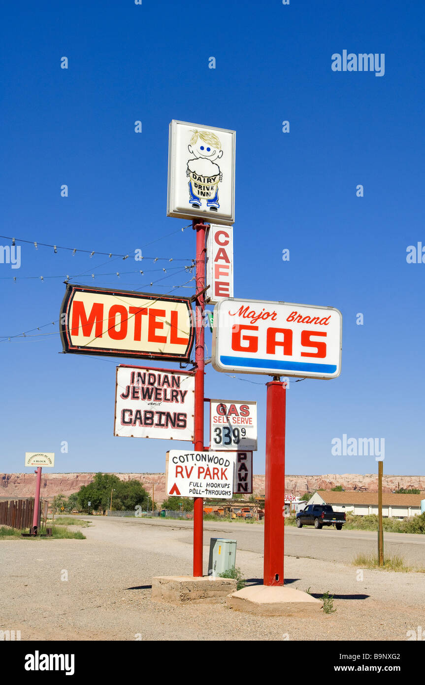United States, Utah, Bluff, gas station Stock Photo Alamy