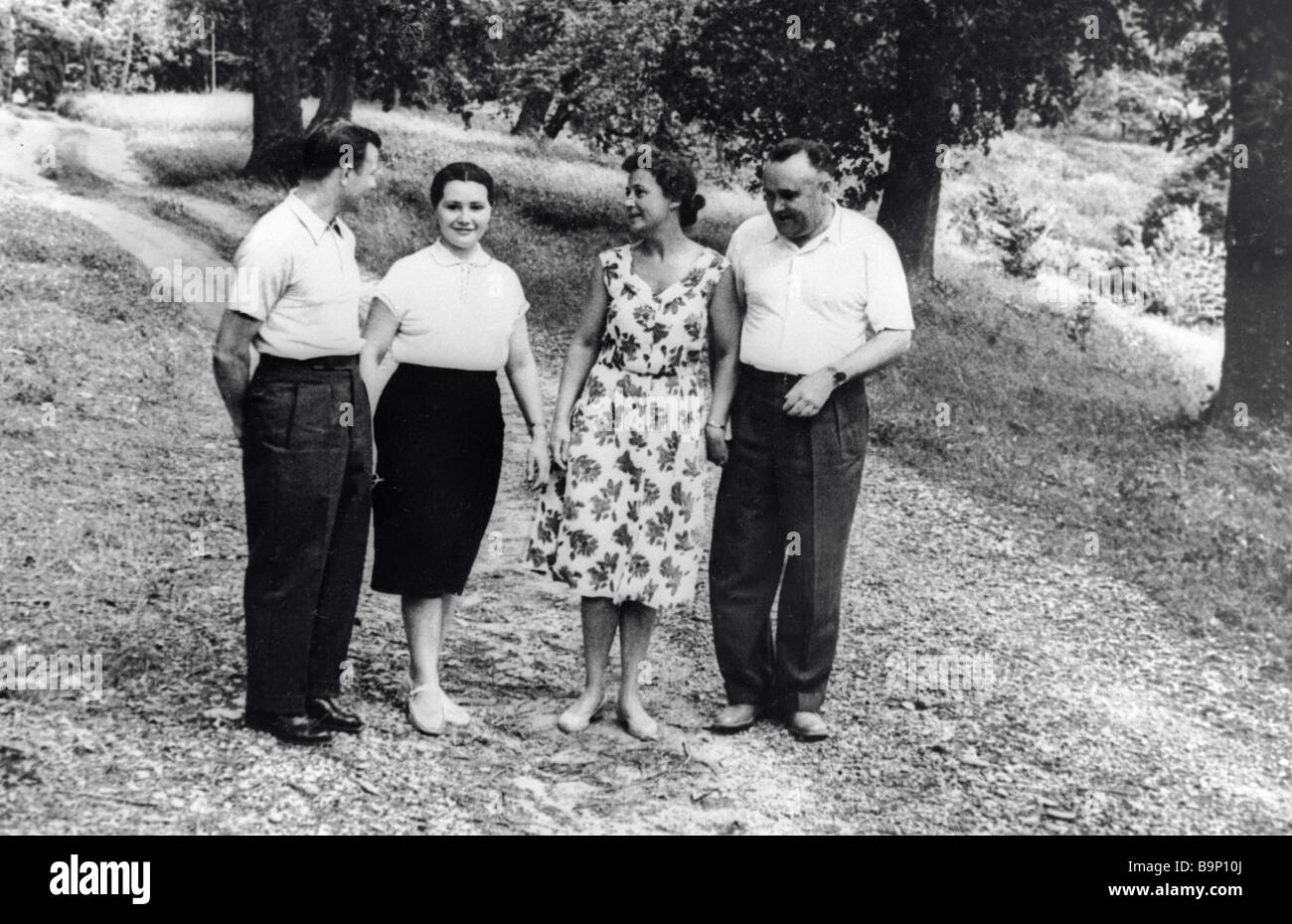 Academician Sergei Korolev right with his wife Nina second from ...