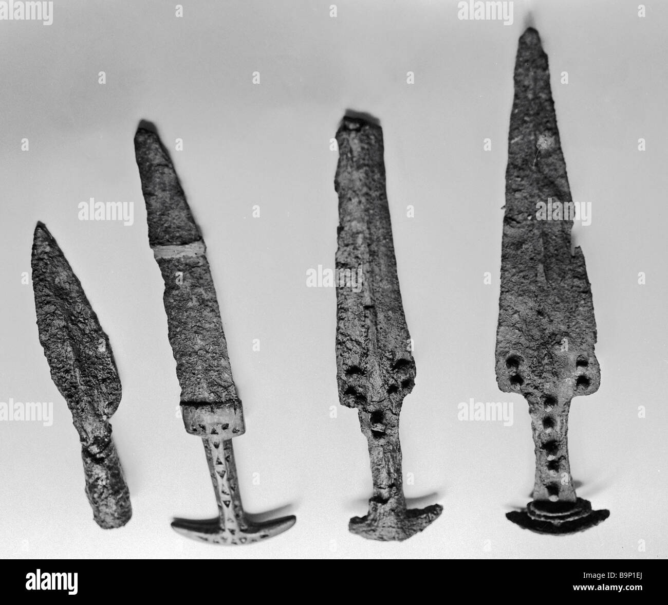 Iron daggers and spear Eighth sixth centuries B C found at Astkhi Blur