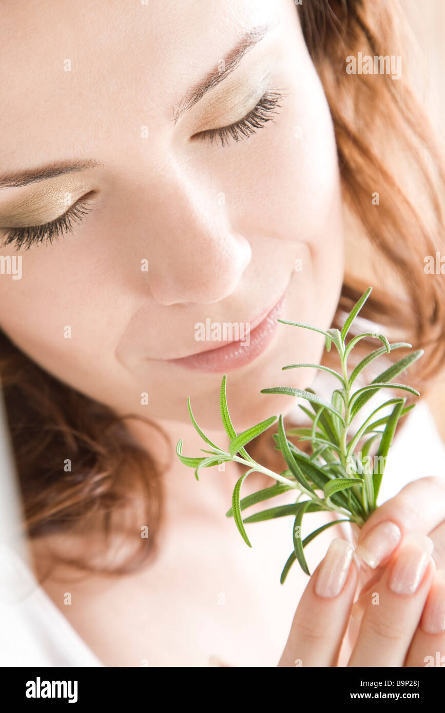Plants portrait relax relaxed smell hi res stock photography and images