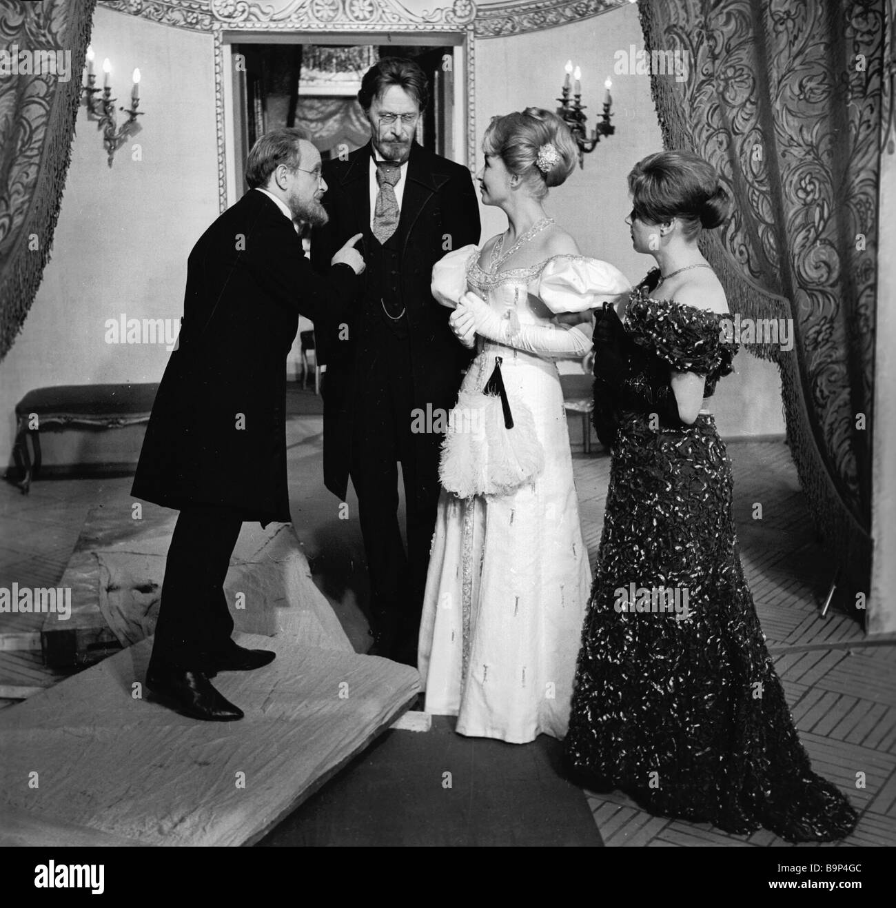 Actors Rolan Bykov Nikolai Grinko Marina Vladi and Iya Savvina left to ...