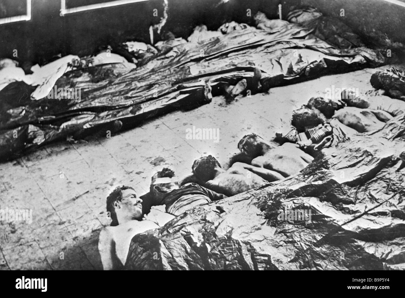 Victims of pogrom arranged by the tsarist government in Stock Photo