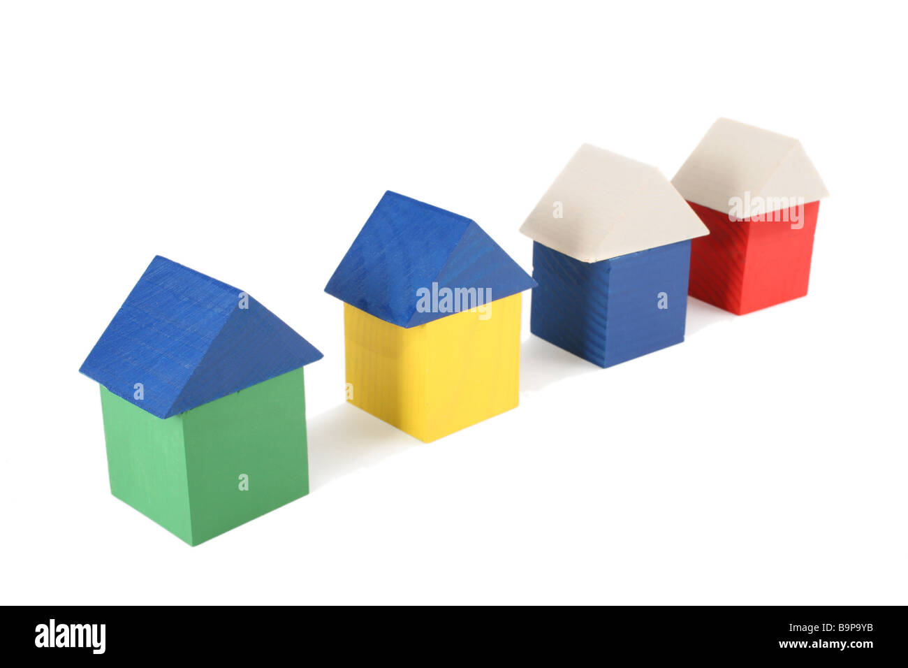 wood toy houses Stock Photo Alamy