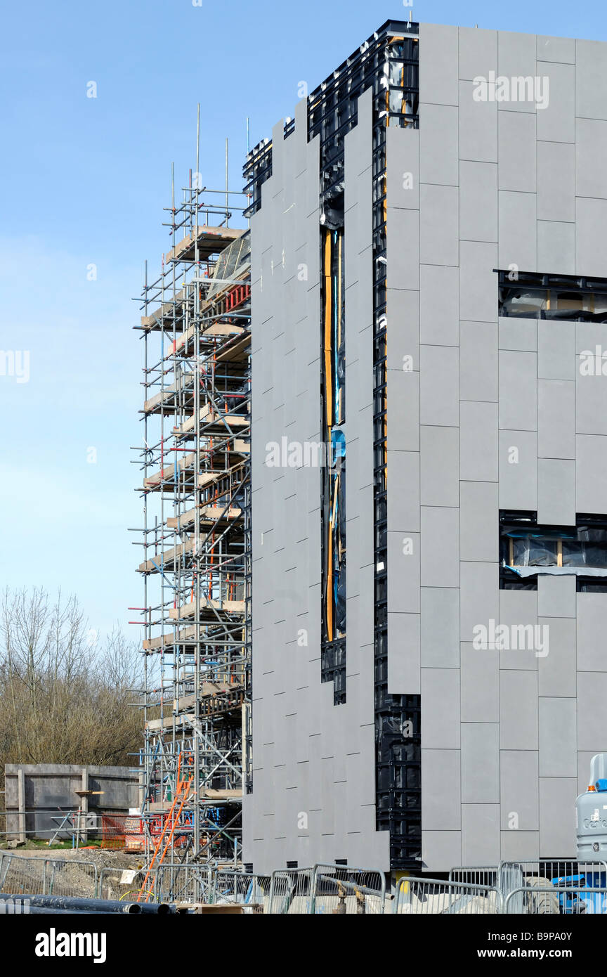 External panelling on a building being constructed to BREEAM standard Stock Photo