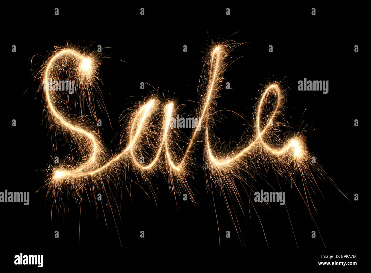 sale sparkler (you can see other words in my portfolio) Stock Photo