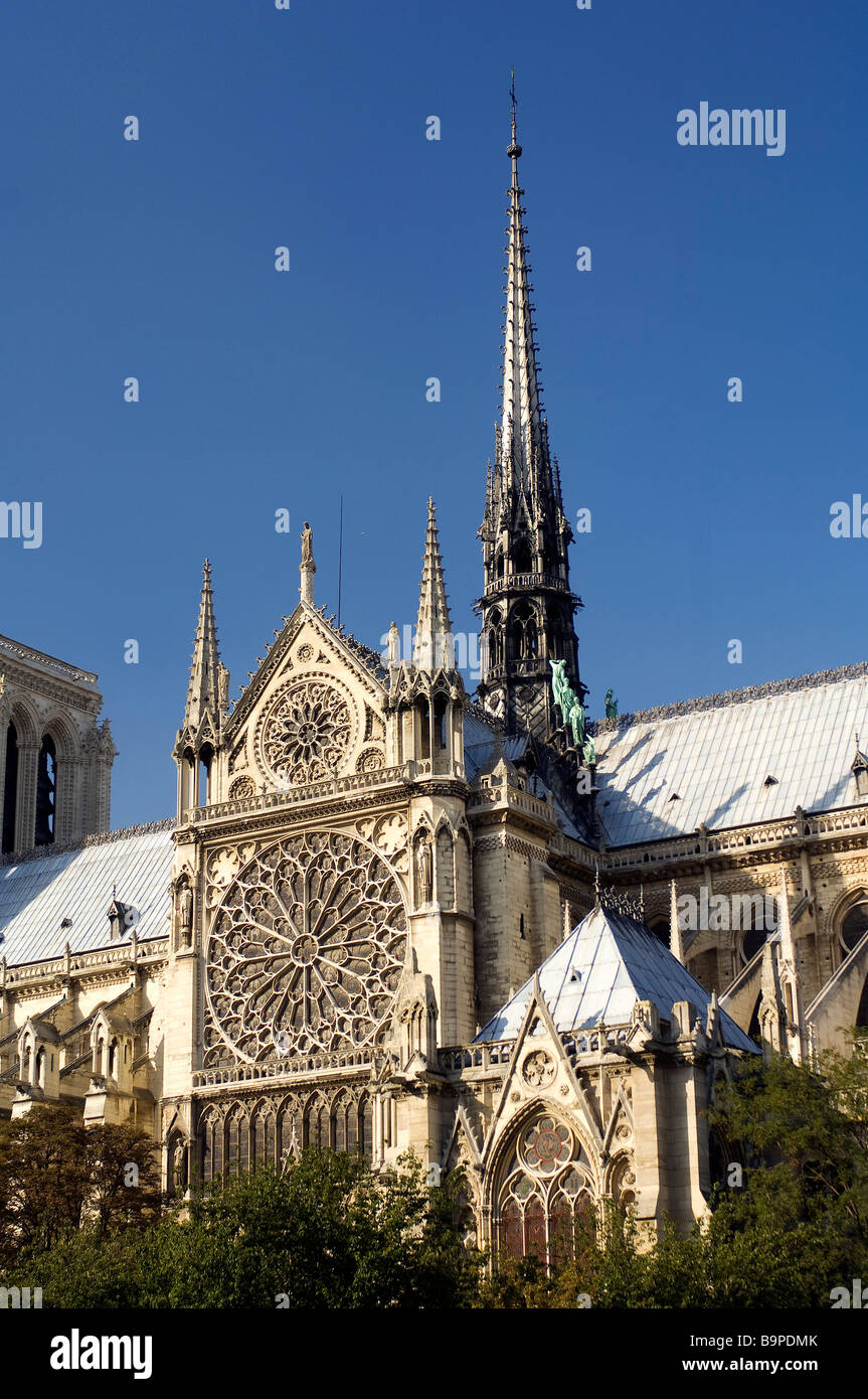 France, Paris, Ile de la Cite, Notre Dame Cathedral Stock Photo Alamy